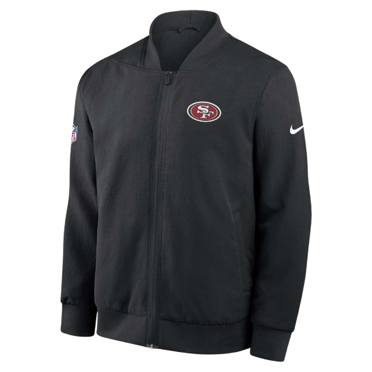 NIKE NFL San Francisco 49ers 2025 Sideline Bomber Jacket Black 03AU-00A-73-3N3