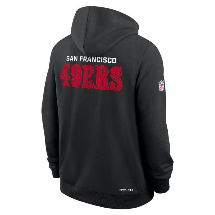 NIKE NFL San Francisco 49ers Nike 2025 Sideline Standard Issue Club Dri-FIT Hoodie Black 03AZ-00A-73-A0M