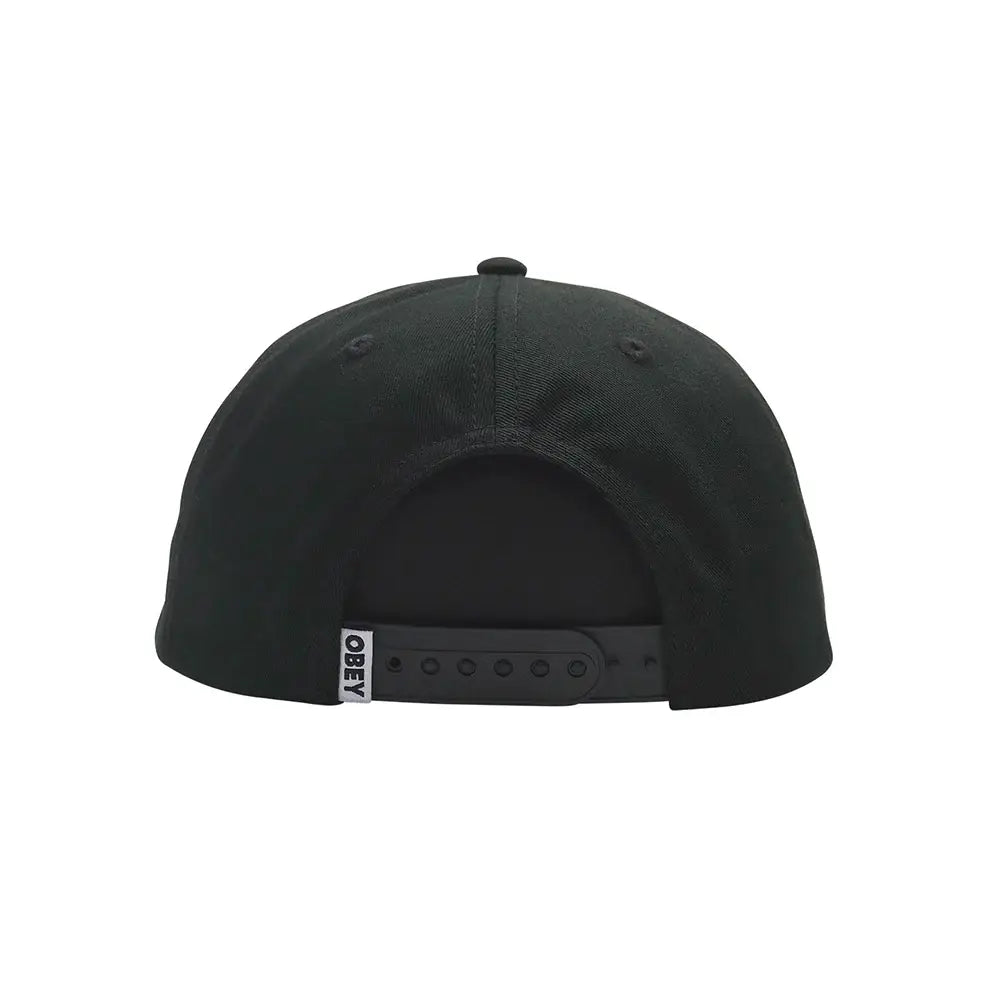 OBEY World Stage 6 Panel Snapback Cap Black 100580323-BLK