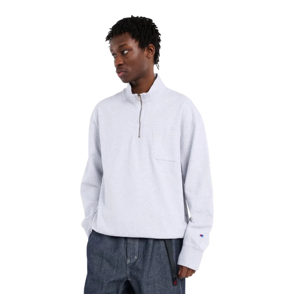 Half Zip Sweatshirt Light Grey - Urban Jungle