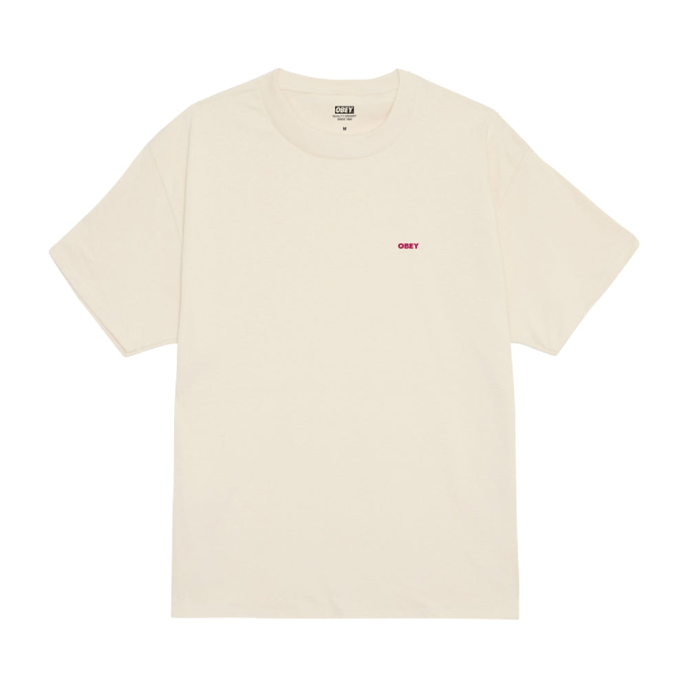 OBEY Art Studio Flowers T-Shirt Cream 22MC0001480-CRM