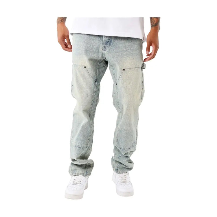 PXP - PROJECT X PARIS Wide-Leg Carpenter Jeans Blue 2594403-BL