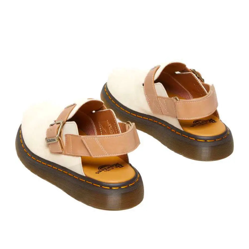 Jorge Made in England Suede Mules in Sand | Dr. Martens