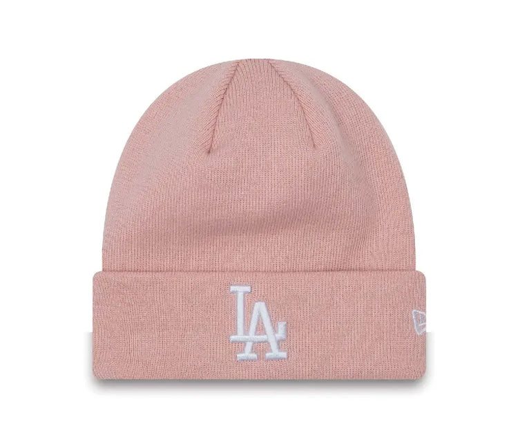 NEW ERA La Dodgers Womens League Essentials Cuff Pink Beanie Hat 60292664