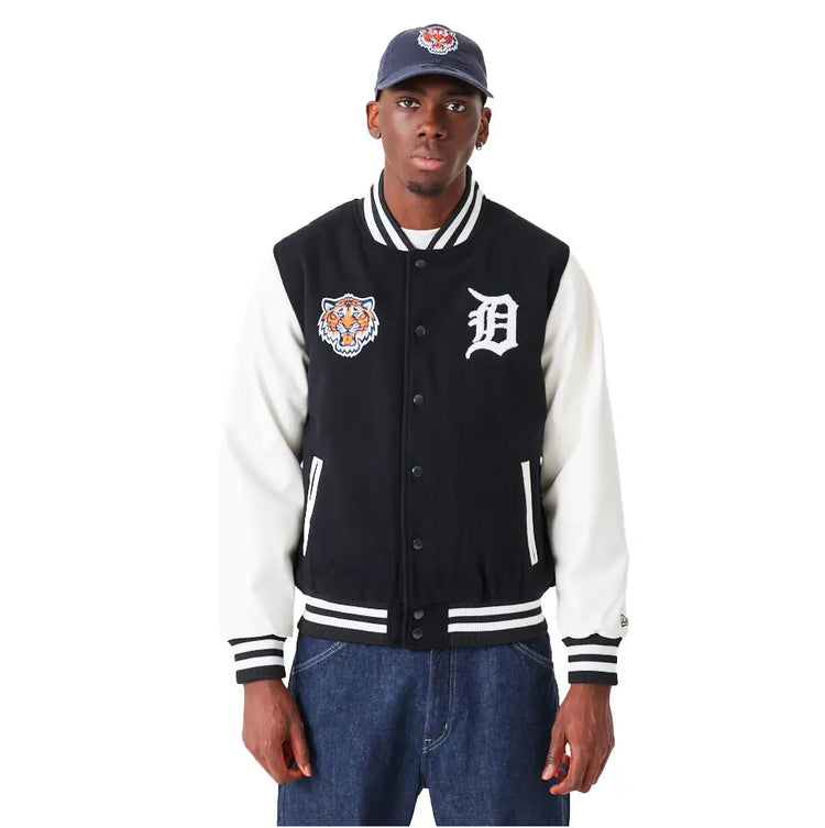 NEW ERA MLB Detroit TigersWordmark Varsity Jacket Black 60301349