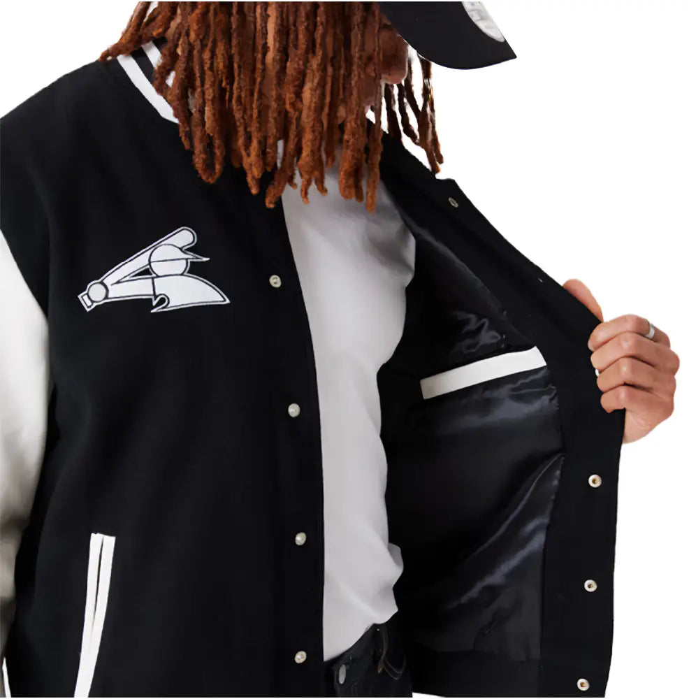 NEW ERA MLB Chcago White Sox  Wordmark Varsity Jacket Black 60301350