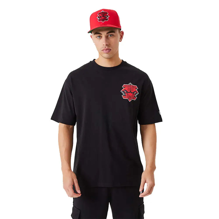 NEW ERA Chicago Bulls Nba Championship Black Oversized T-Shirt 60332204