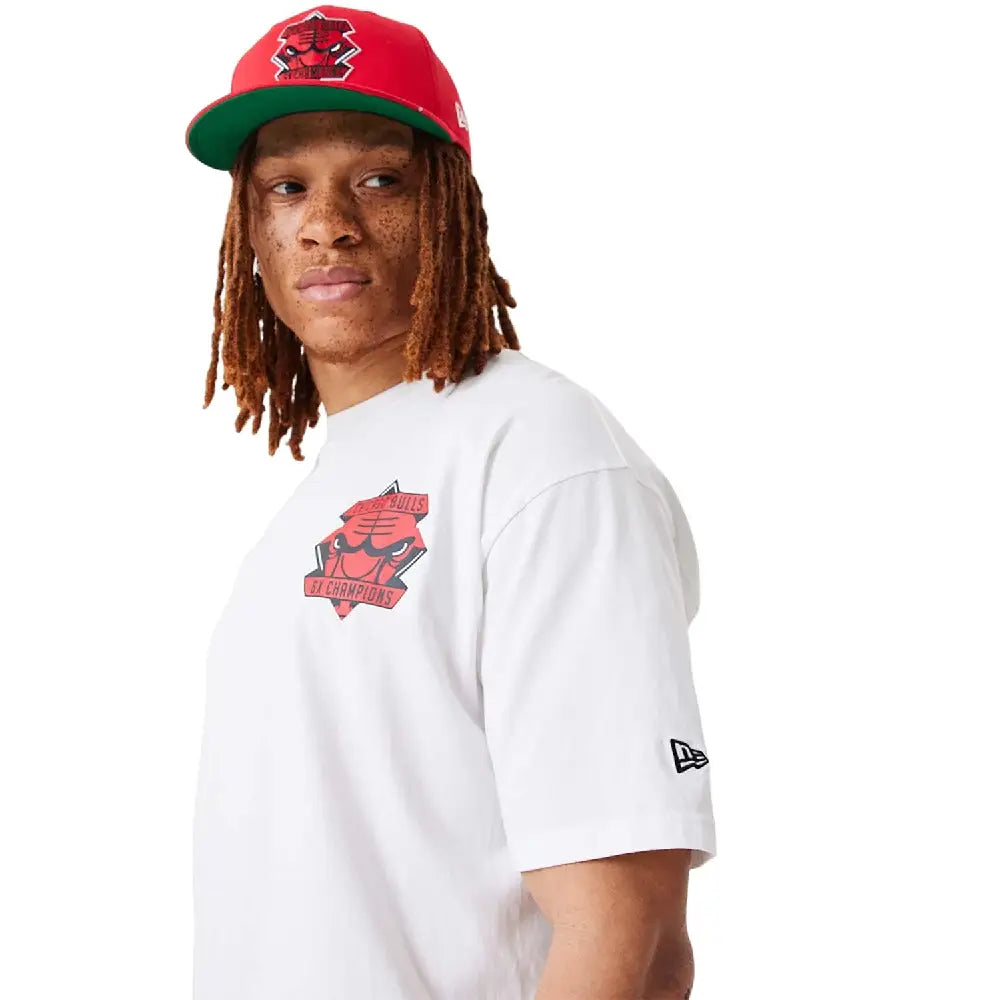 NEW ERA Chicago Bulls Nba Championship White Oversized T-Shirt 60332206