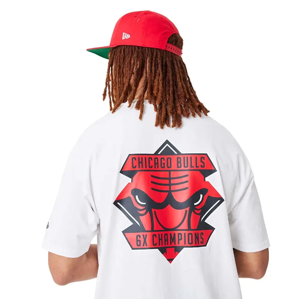 NEW ERA Chicago Bulls Nba Championship White Oversized T-Shirt 60332206
