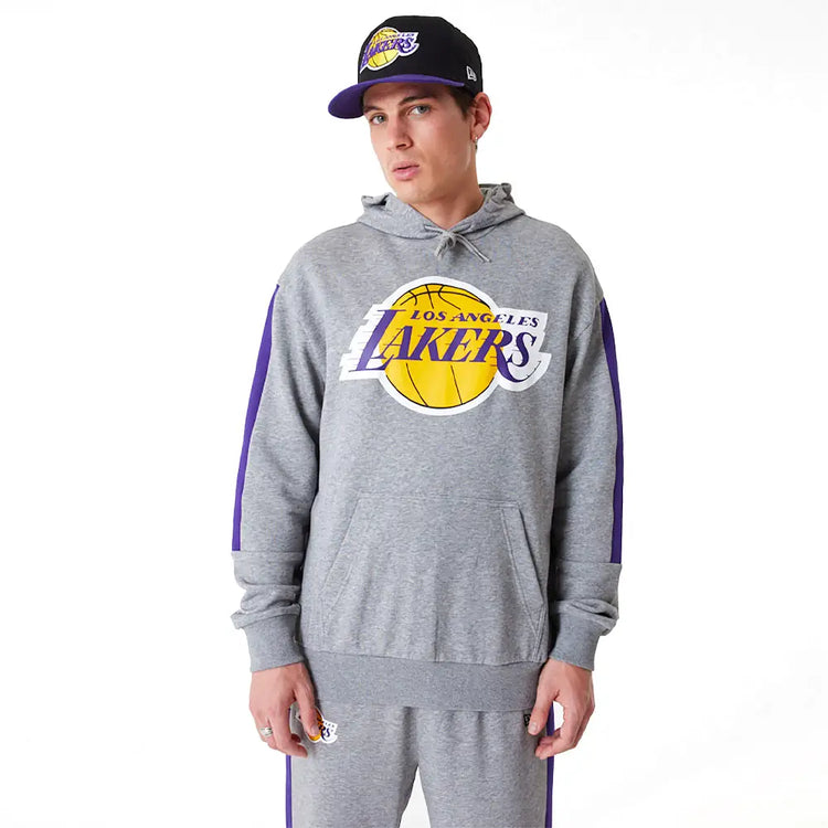 NEW ERA La Lakers Nba Colour Block Grey Pullover Hoodie 60416367