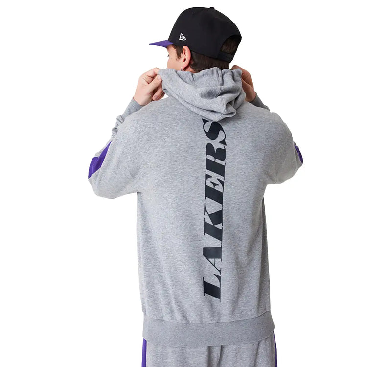 NEW ERA La Lakers Nba Colour Block Grey Pullover Hoodie 60416367