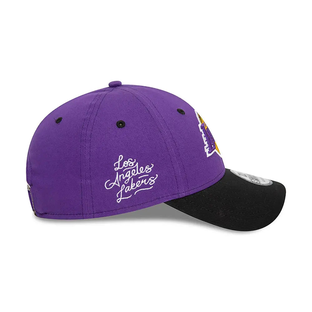NEW ERA La Lakers Nba Side Patch Purple 9Forty Adjustable Cap 60565136