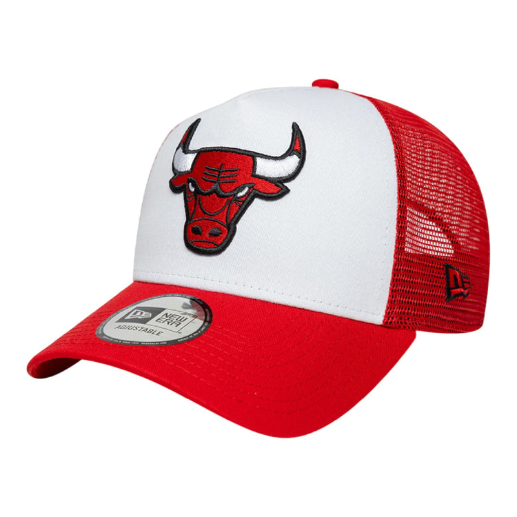 NEW ERA NBA Side Patch Trucker Chicago Bulls Cap Red White 60667461