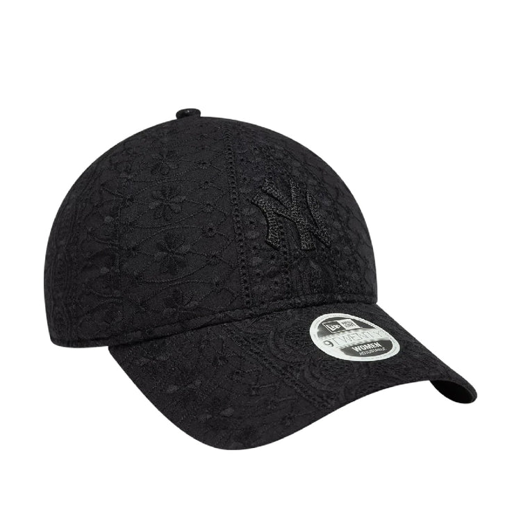 NEW ERA New York Yankees Womens MLB Broderie Black 9TWENTY Adjustable Cap 60667493