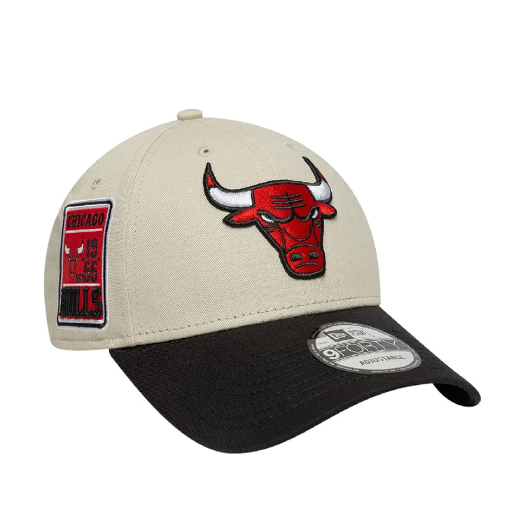 NEW ERA Chicago Bulls NBA Contrast Patch Cream 9FORTY Adjustable Cap 60667564