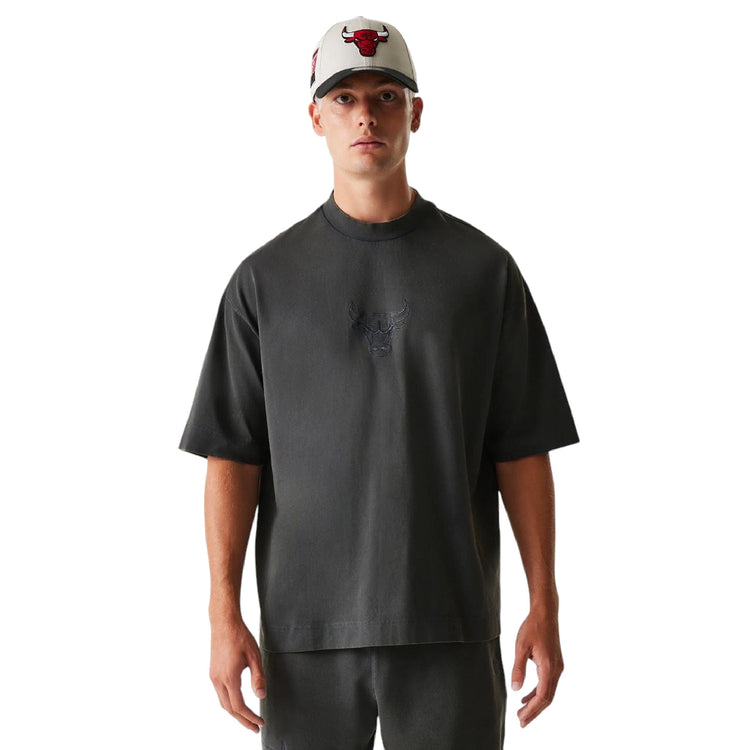 NEW ERA Chicago Bulls NBA Washed Grey Box T-Shirt 60667860