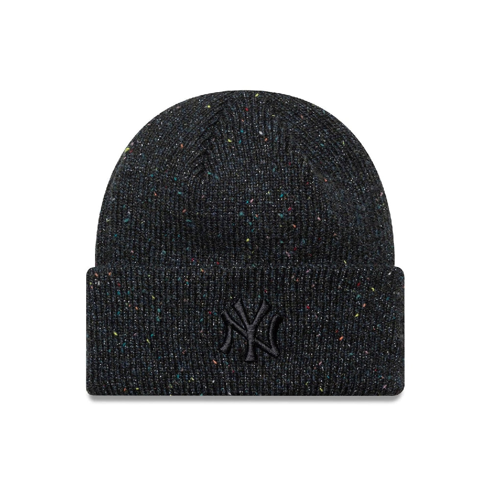 NEW ERA New York Yankees Womens MLB Glitter Black Cuff Knit Beanie Hat 60691294