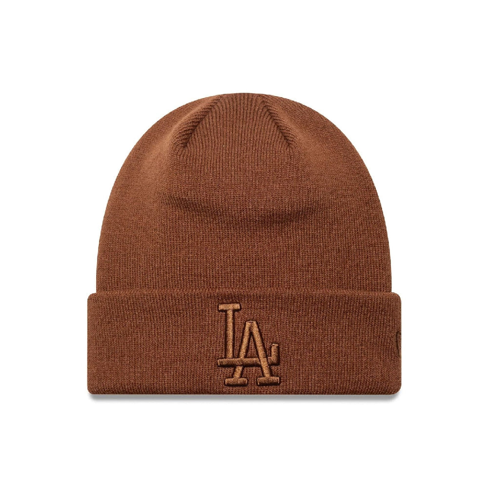 NEW ERA LA Dodgers MLB League Essential Brown Cuff Knit Beanie Hat 60691384