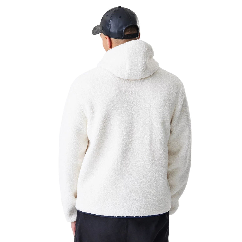 New York Yankees MLB Open White Hooded Sherpa Jacket - Urban Jungle