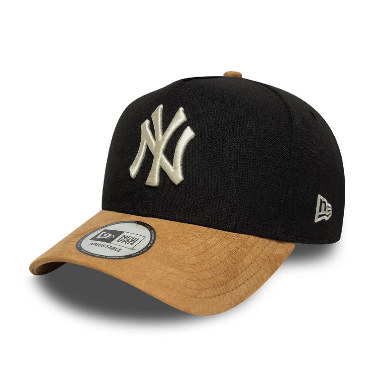 NEW ERA New York Yankees MLB Suede Visor Black 9FORTY E-Frame Adjustable Cap 60759008