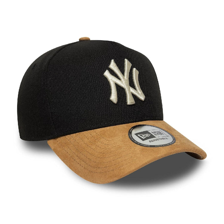 NEW ERA New York Yankees MLB Suede Visor Black 9FORTY E-Frame Adjustable Cap 60759008