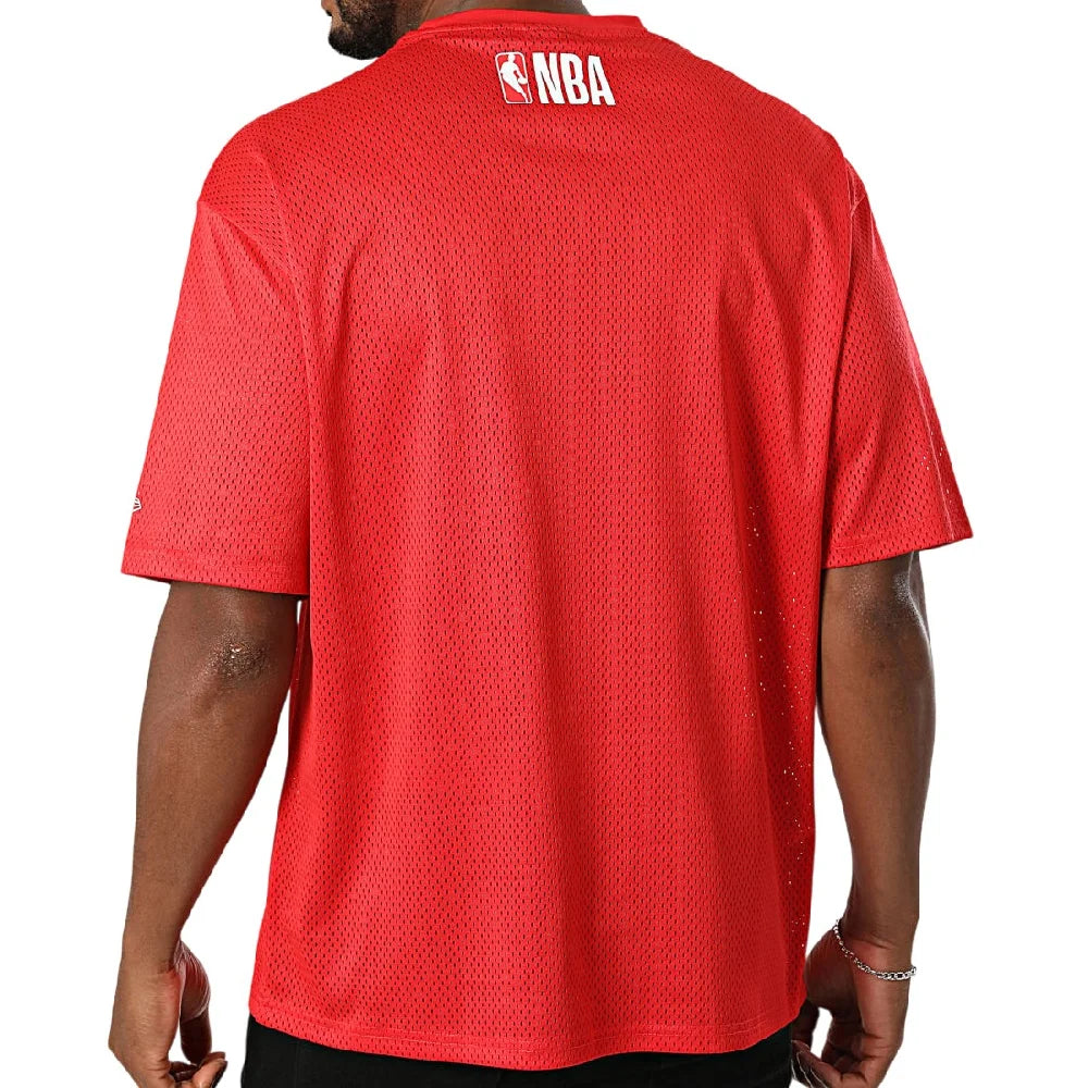Chicago Bulls NBA Graphic Mesh Red T-Shirt - Urban Jungle