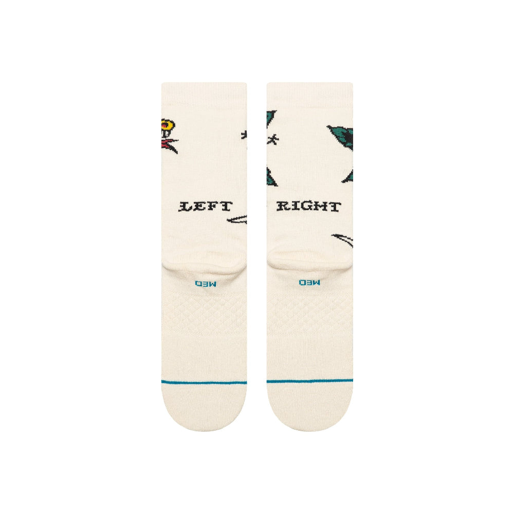 STANCE Flash Crew Socks Beige 62US0000754-BR-CVS