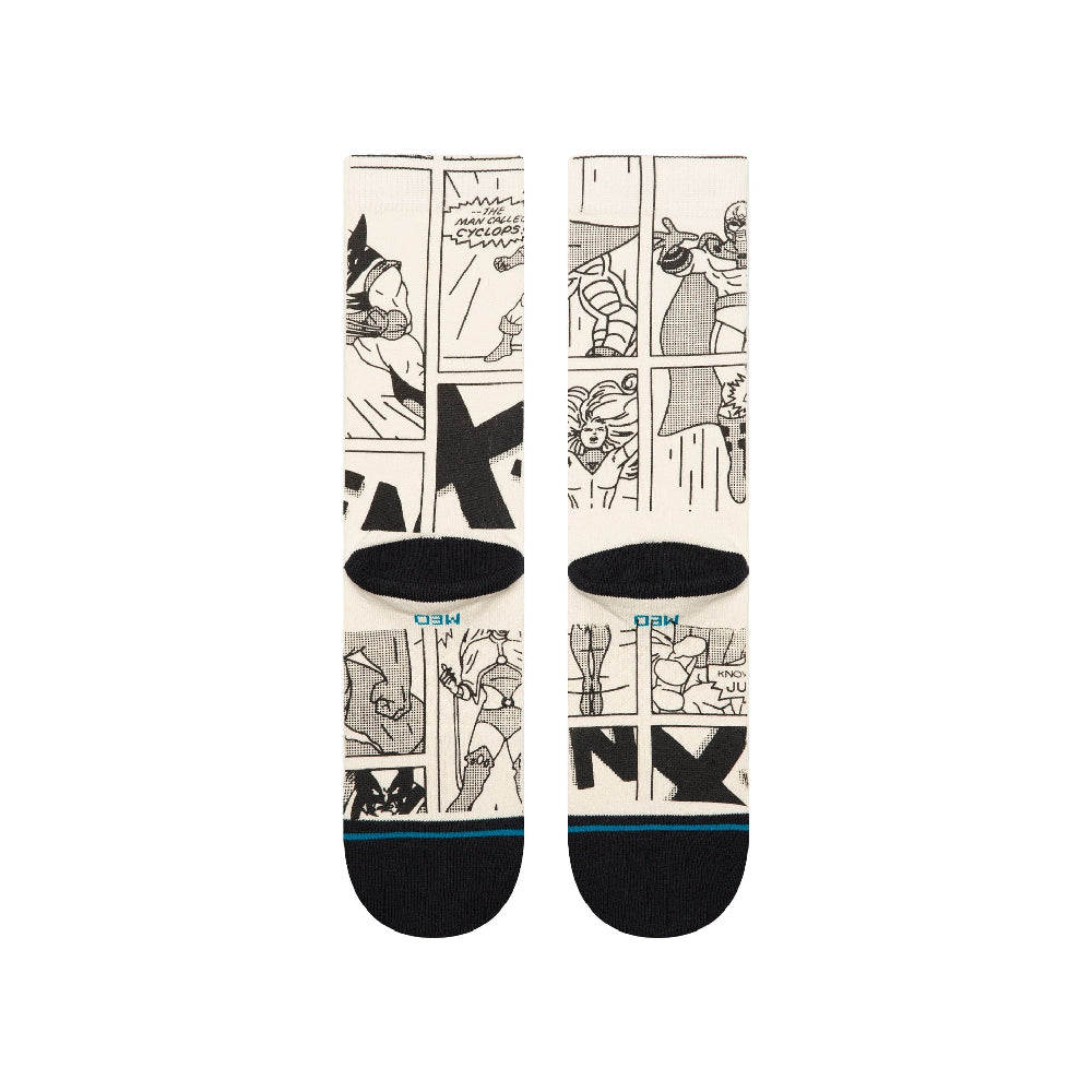 STANCE Good Vs Bad Crew Socks Black White 62US0000763-M-BLW