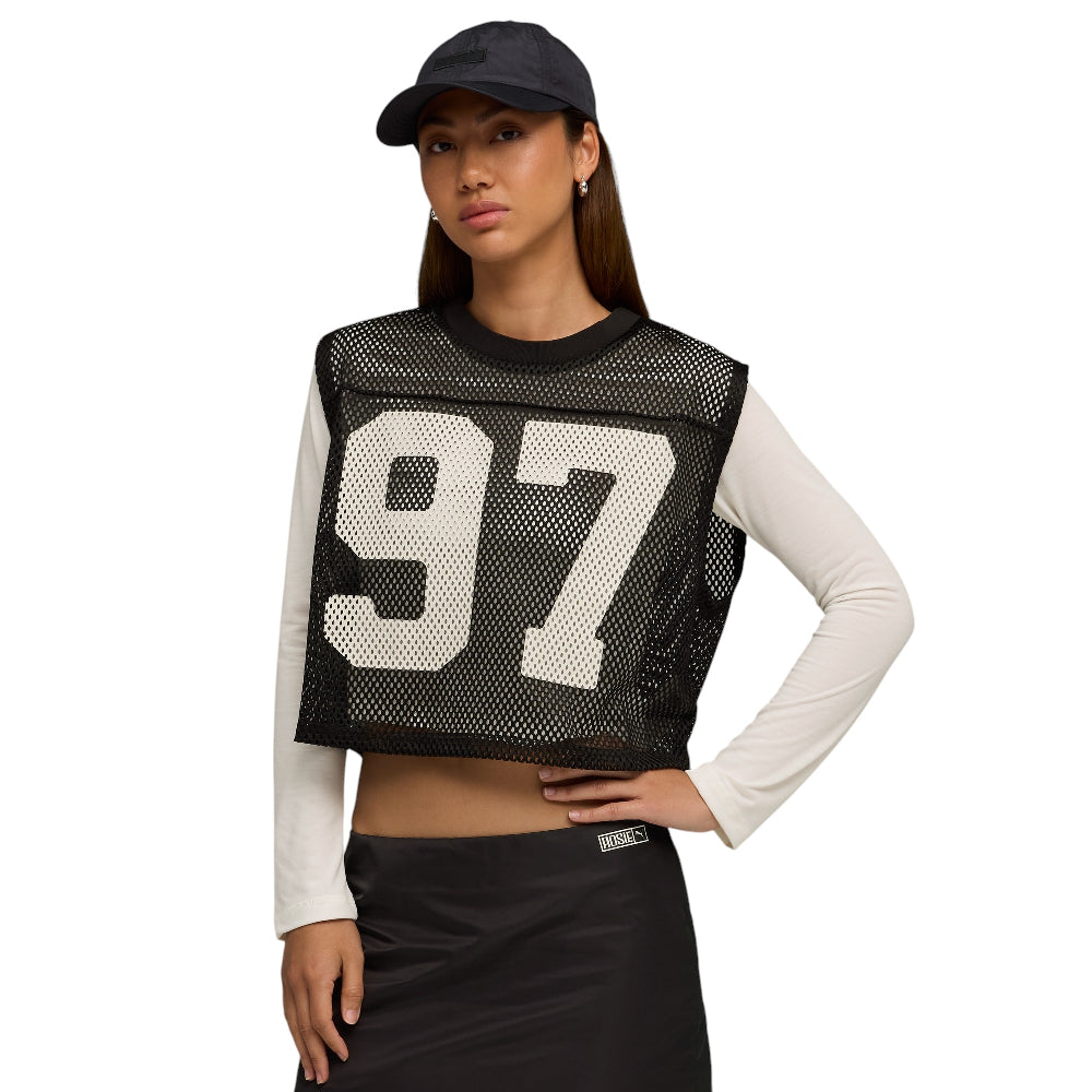 PUMA Puma x Rosié Relaxed Mesh T-Shirt Black 633804-01