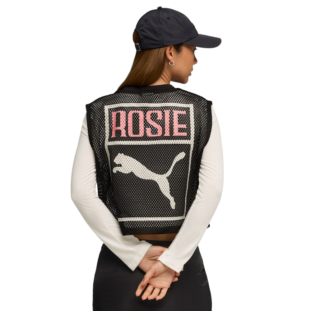 PUMA Puma x Rosié Relaxed Mesh T-Shirt Black 633804-01