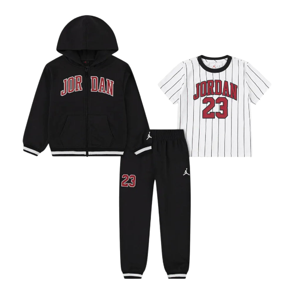 JORDAN Jordan T-Shirt/Hoodie Tracksuit Set Black 85F275-023