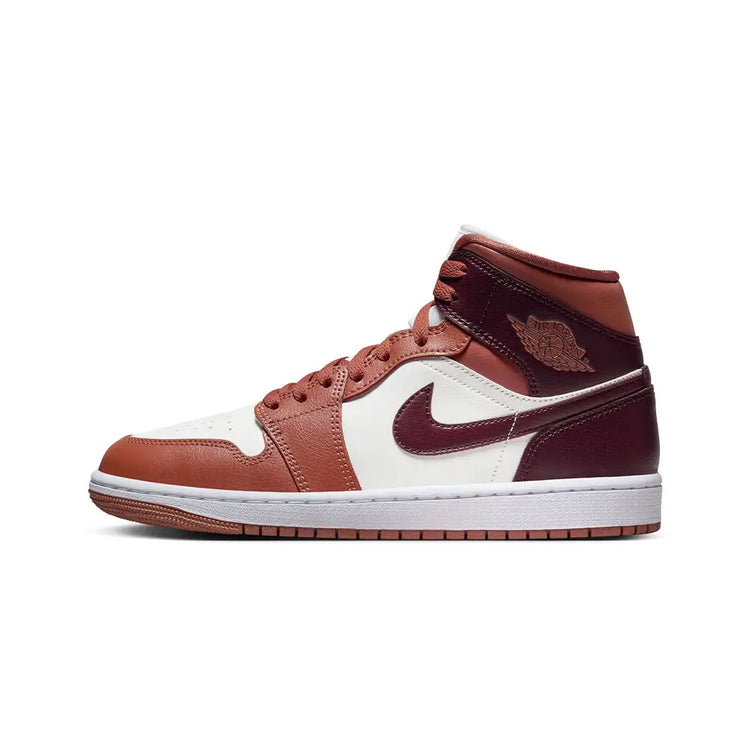 JORDAN Air Jordan 1 Mid Dusty Peach Night Maroon BQ6472-200
