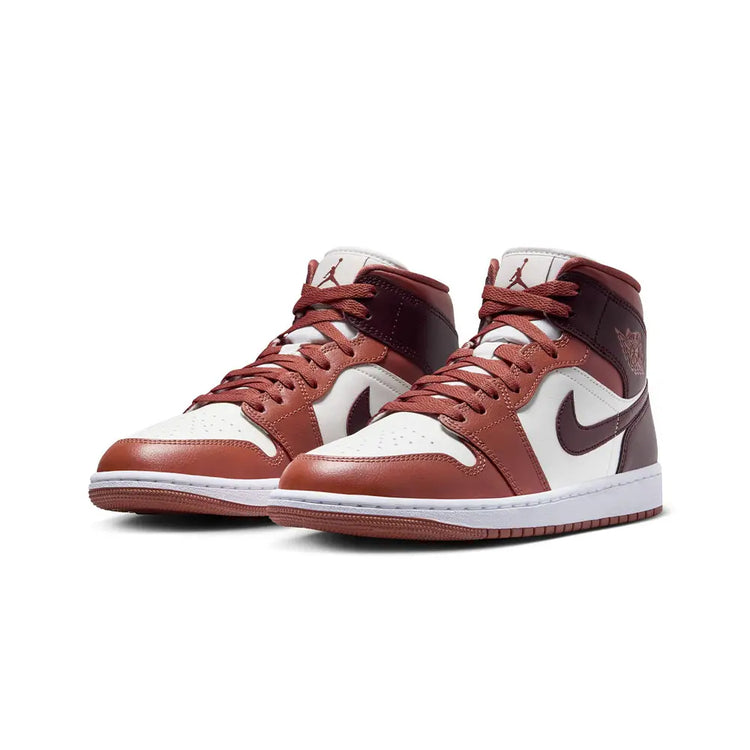 JORDAN Air Jordan 1 Mid Dusty Peach Night Maroon BQ6472-200