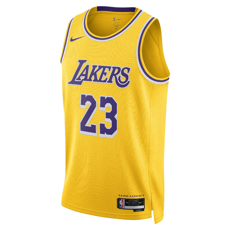 NIKE Los Angeles Lakers Icon Edition Dri-FIT NBA Swingman Jersey Yellow DN2009-733
