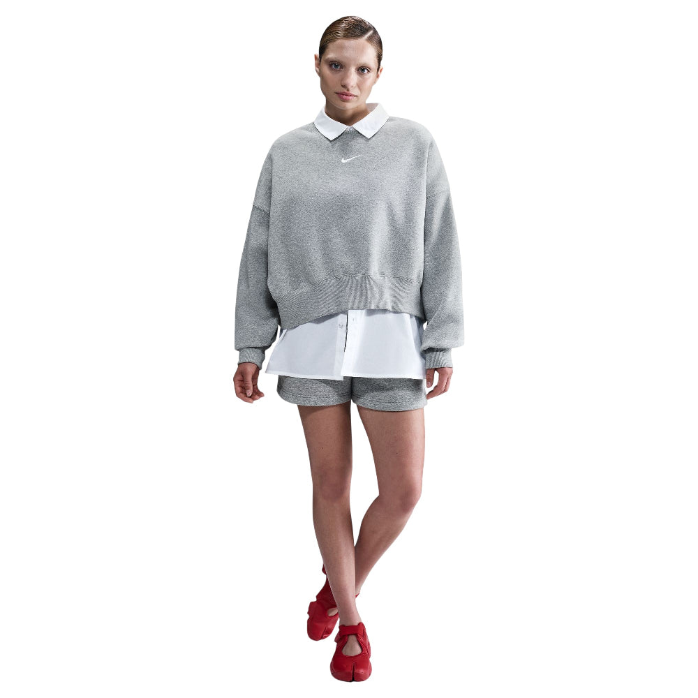 NIKE Sportswear Phoenix Fleece Over-Oversized Crew-Neck Sweatshirt Grey DQ5761-063