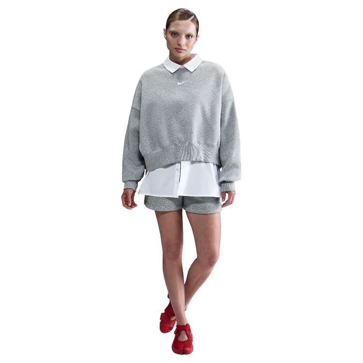 NIKE Sportswear Phoenix Fleece Over-Oversized Crew-Neck Sweatshirt Grey DQ5761-063