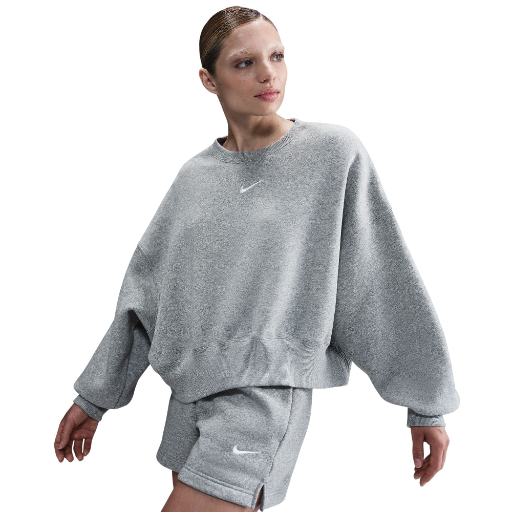 NIKE Sportswear Phoenix Fleece Over-Oversized Crew-Neck Sweatshirt Grey DQ5761-063