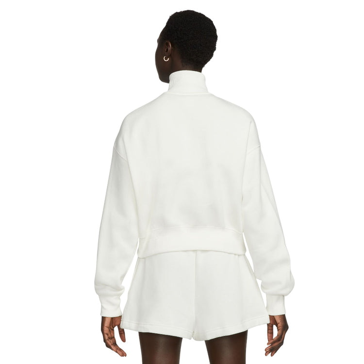 NIKE Sportswear Phoenix Fleece 1/4-Zip Cropped Sweatshirt White DQ5767-133
