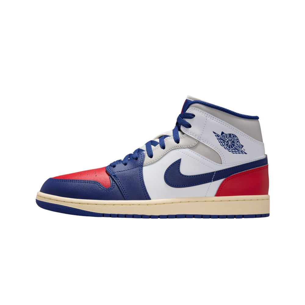 JORDAN Air Jordan 1 Mid White Blue Red Sneakers  DQ8426-102