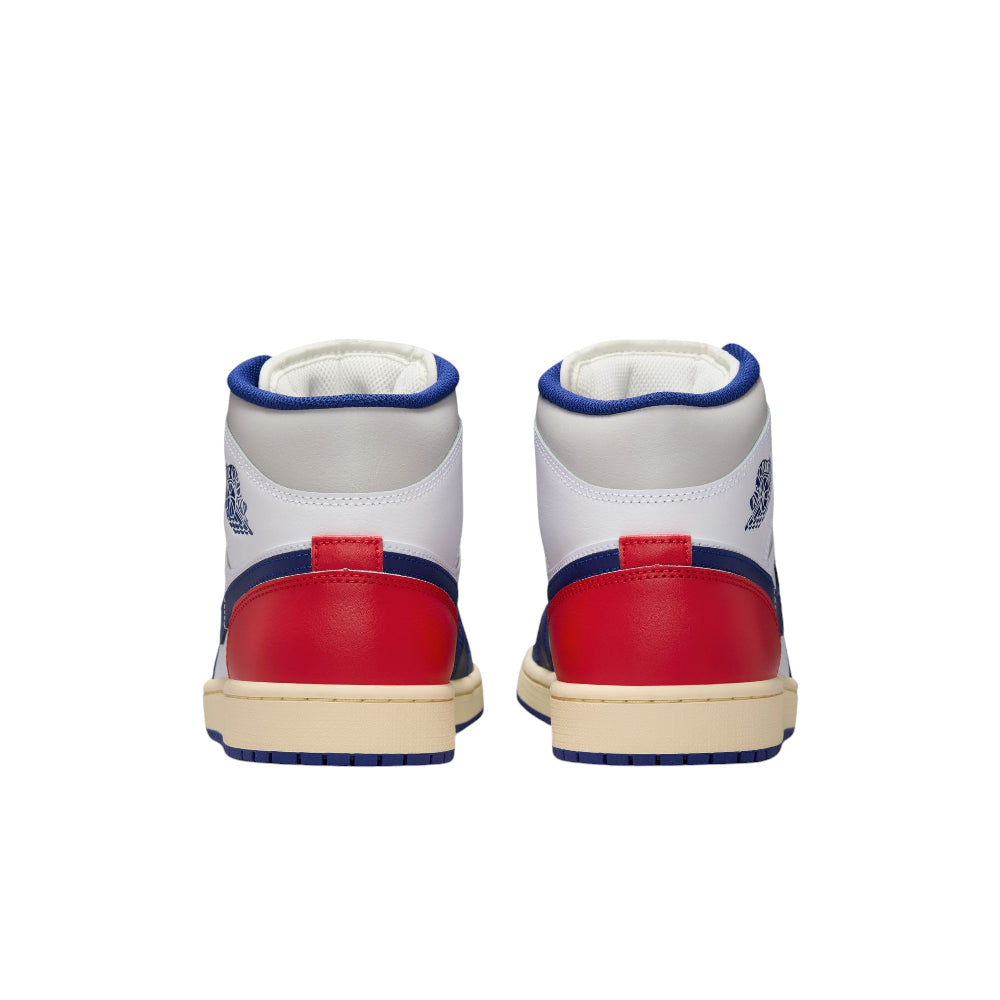 JORDAN Air Jordan 1 Mid White Blue Red Sneakers  DQ8426-102