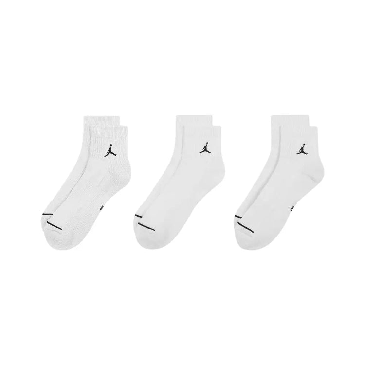 JORDAN Everyday Cush Poly Anckle Socks White (3 Pairs) DX9655-100