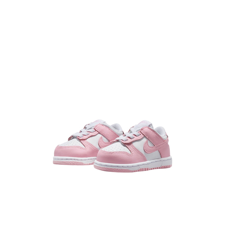 NIKE Dunk Low White/Med Soft Pink TD Sneakers  FB9107-125