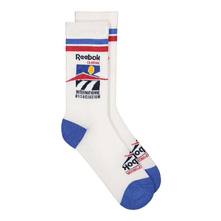 REEBOK Classic Graphic International Association Crew Socks White FL5414