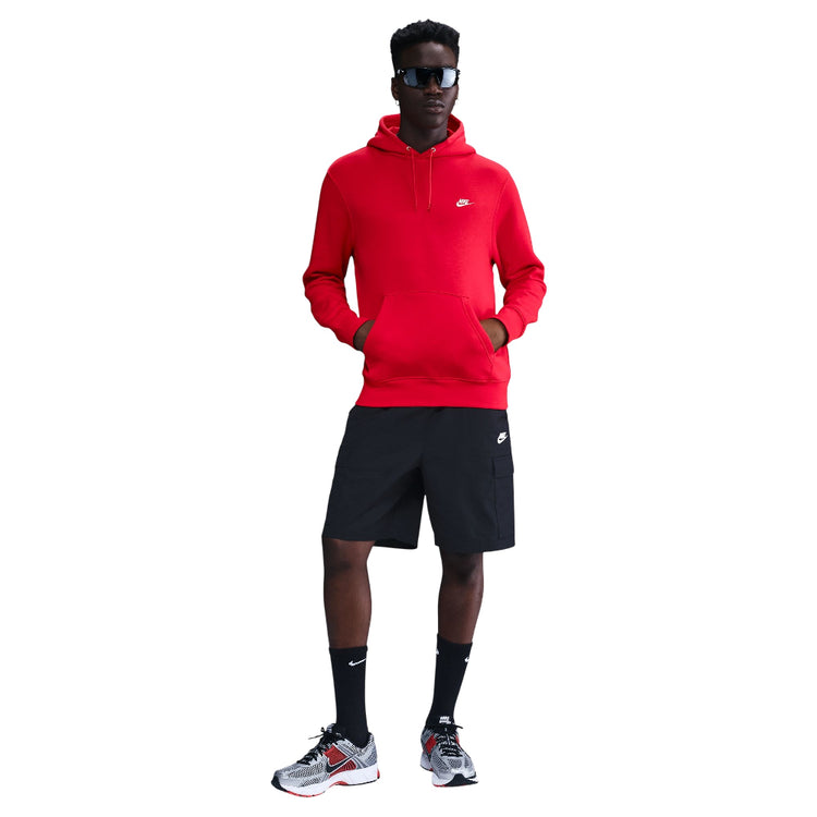 NIKE Club Pullover Fleece Hoodie Red FN3859-657