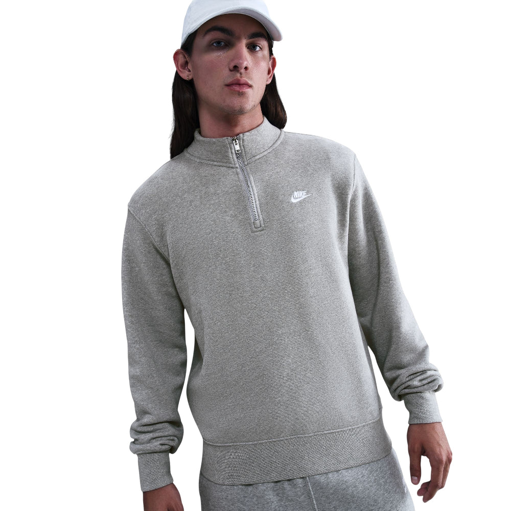 NIKE Sportswear Club 1/2-Zip Fleece Top Grey FN3864-063
