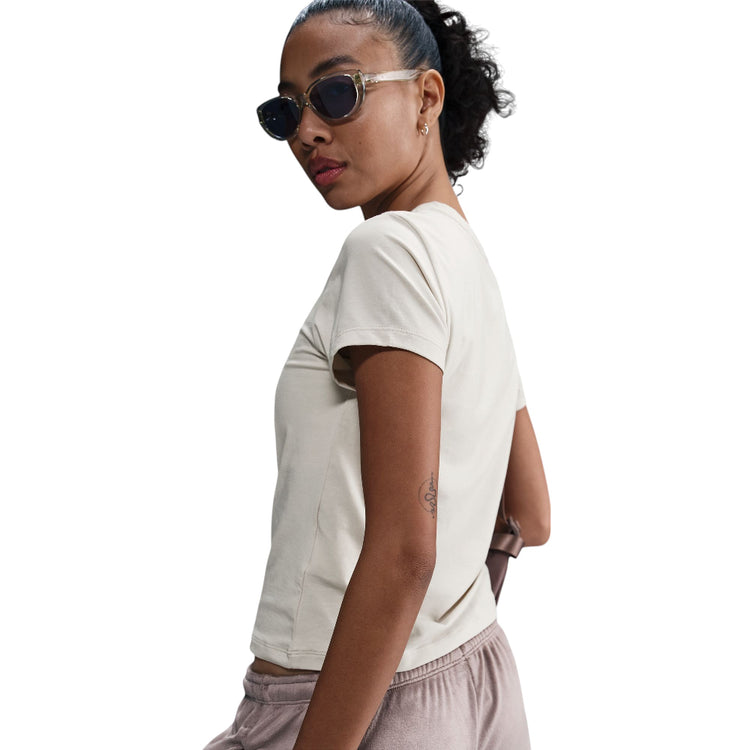NIKE Sportswear Chill Knit Cropped T-Shirt Sail FV5508-107