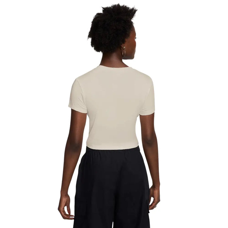 NIKE Sportswear Chill Knit Cropped T-Shirt Beige HF9538-105
