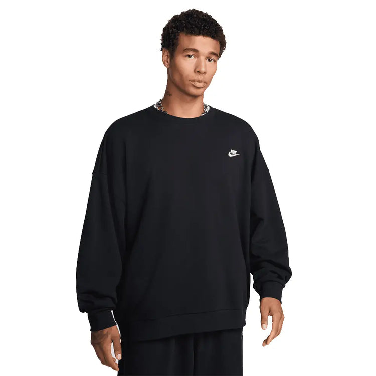 NIKE Club Oversized French Terry Crew Sweatshirt HJ1819-010