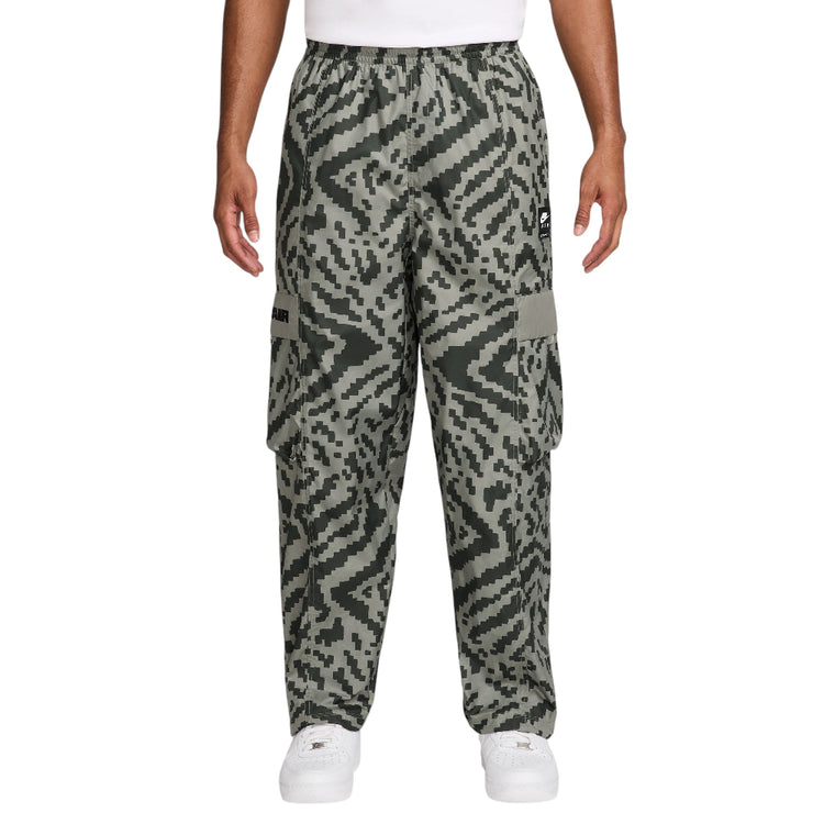 NIKE Air Woven Cargo All-over Print Pant Brown Black HQ9468-320