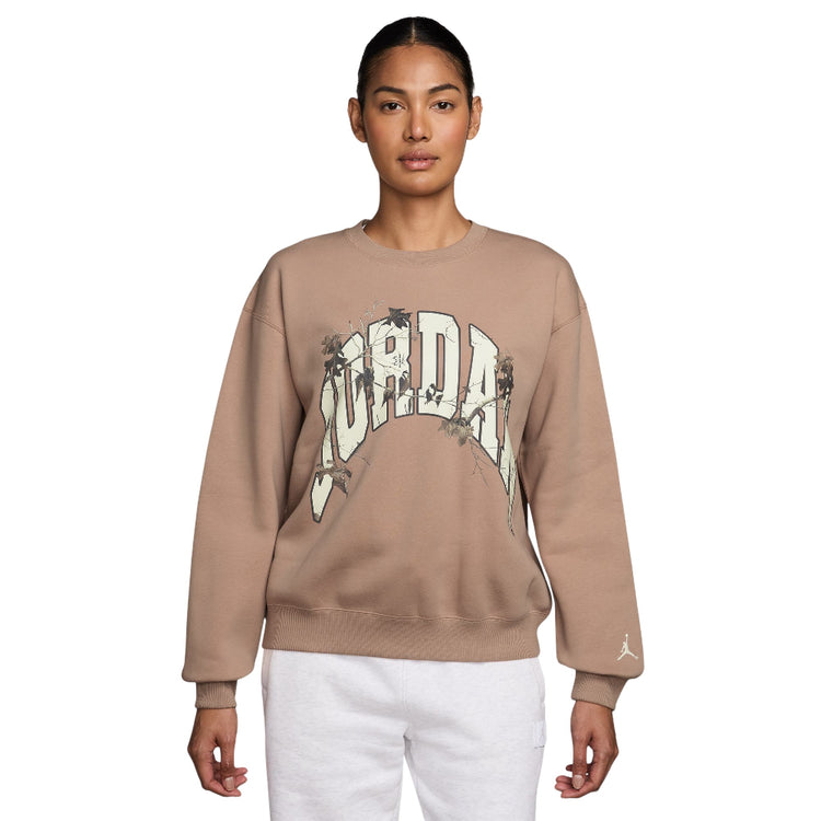 JORDAN Brooklyn Fleece Graphic Crewneck Sweatshirt Brown HV0472-200
